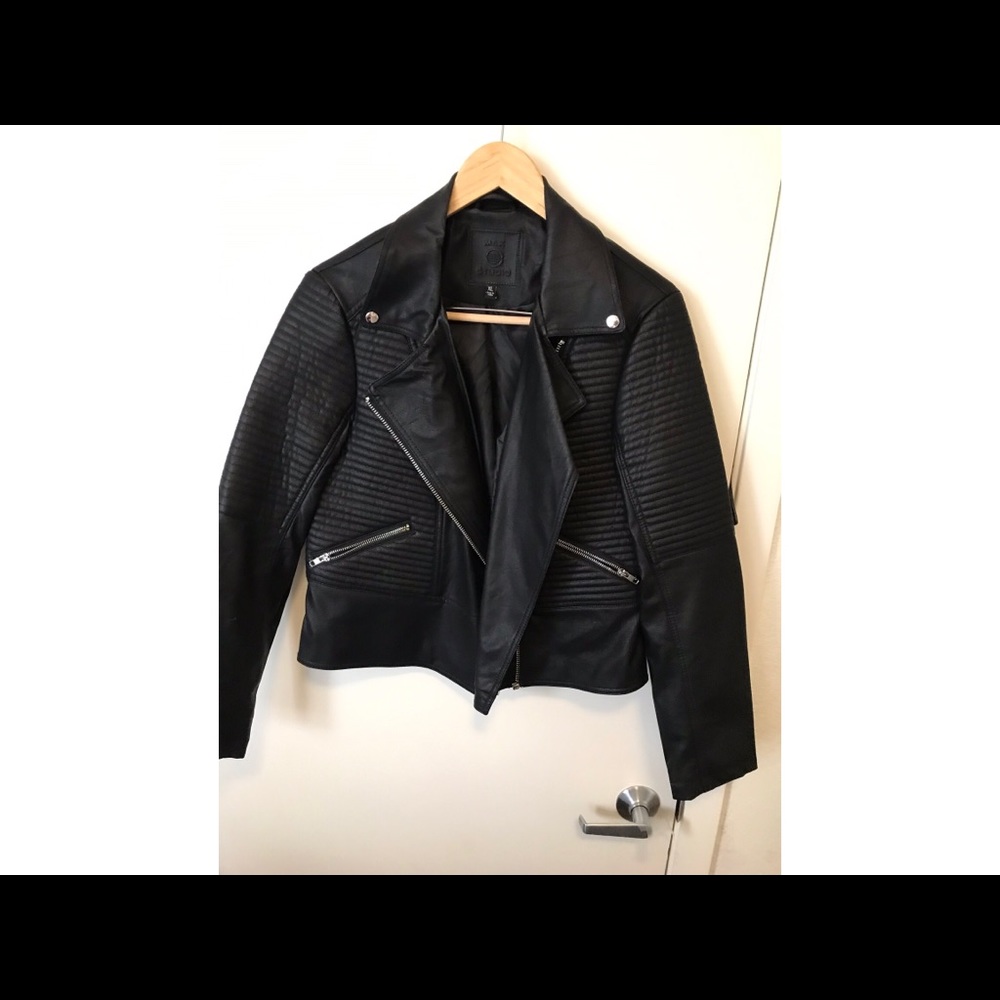 Black Motorcycle Style Jacket